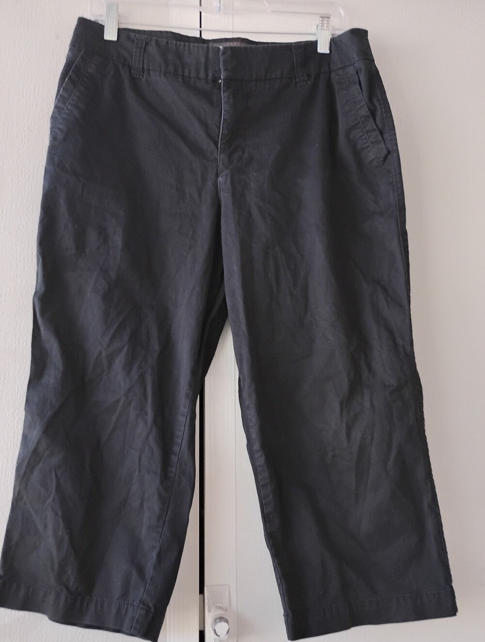 Sonoma Black Wide-Leg Chinos
